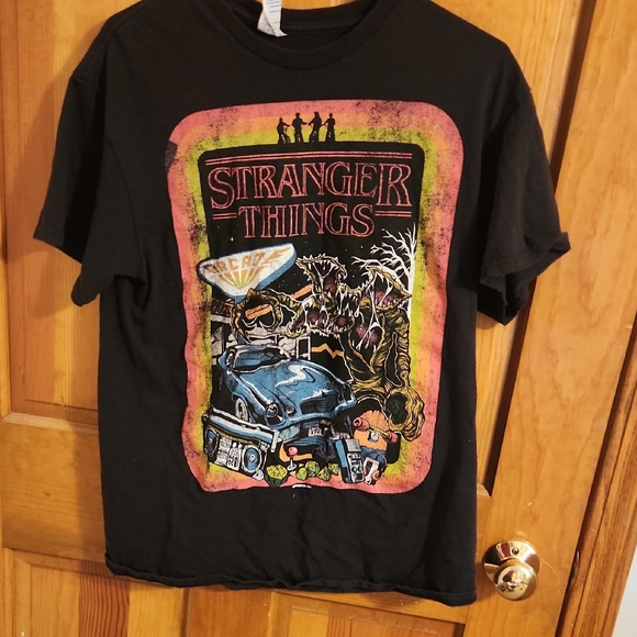 Stranger Things Black Graphic Women's Tee - Picture 1 of 5